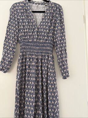 Scotch & Soda Navy and White Botanical Print Dress